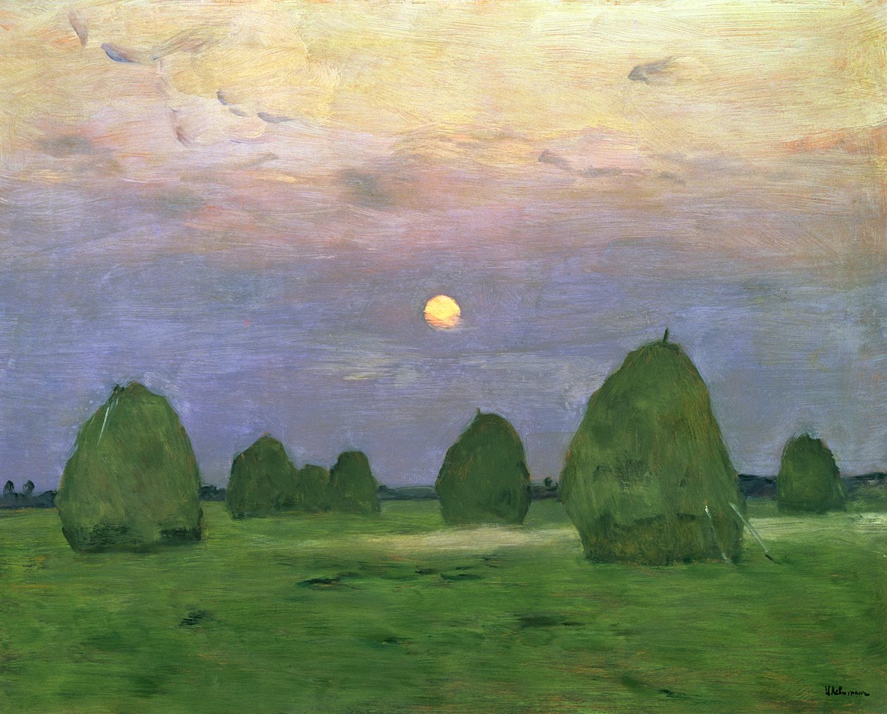 Hayricks alkonyatkor, 1899 alkotó: Isaak Ilyich Levitan