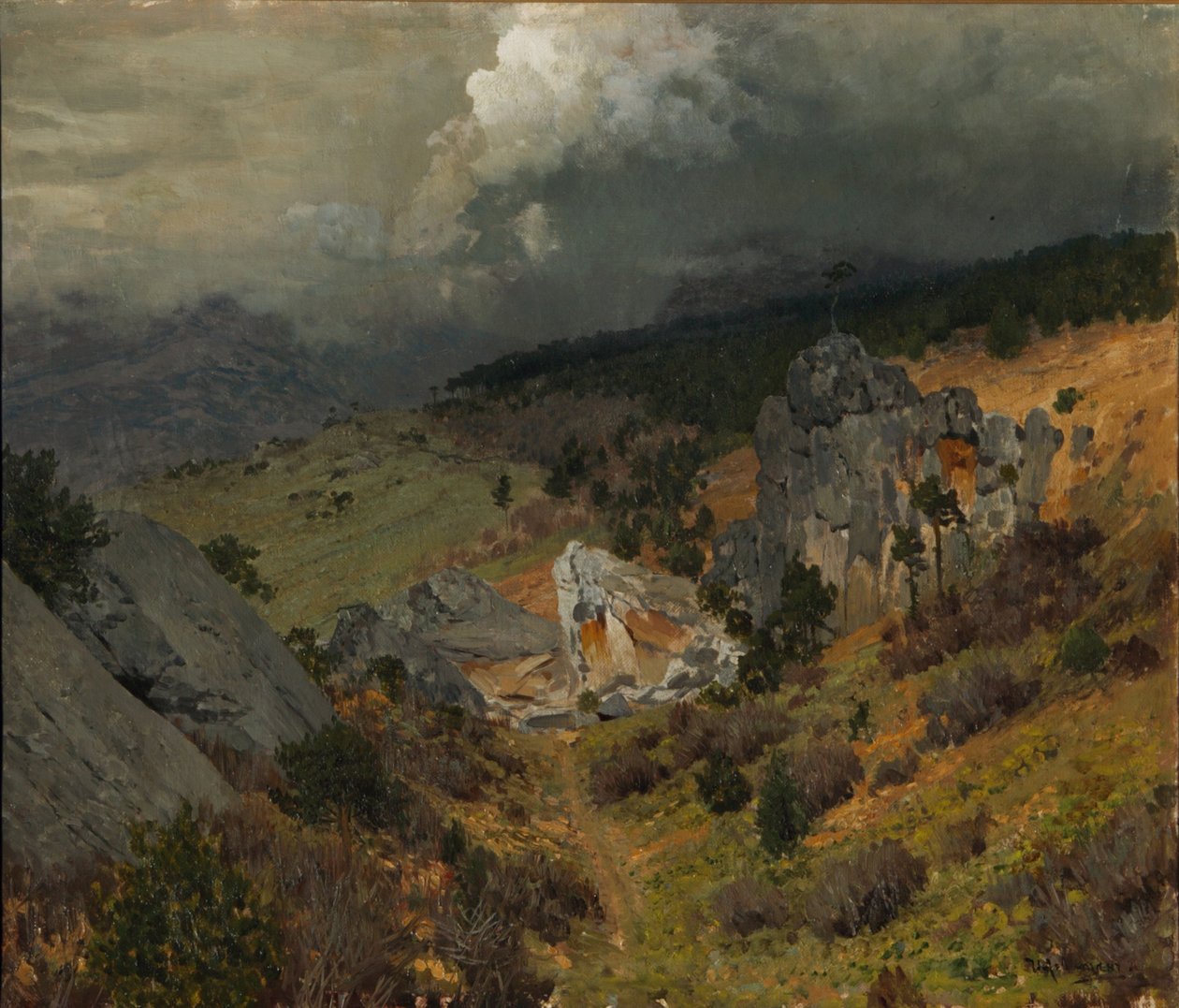 A krími hegyekben, 1886 alkotó: Isaak Ilyich Levitan
