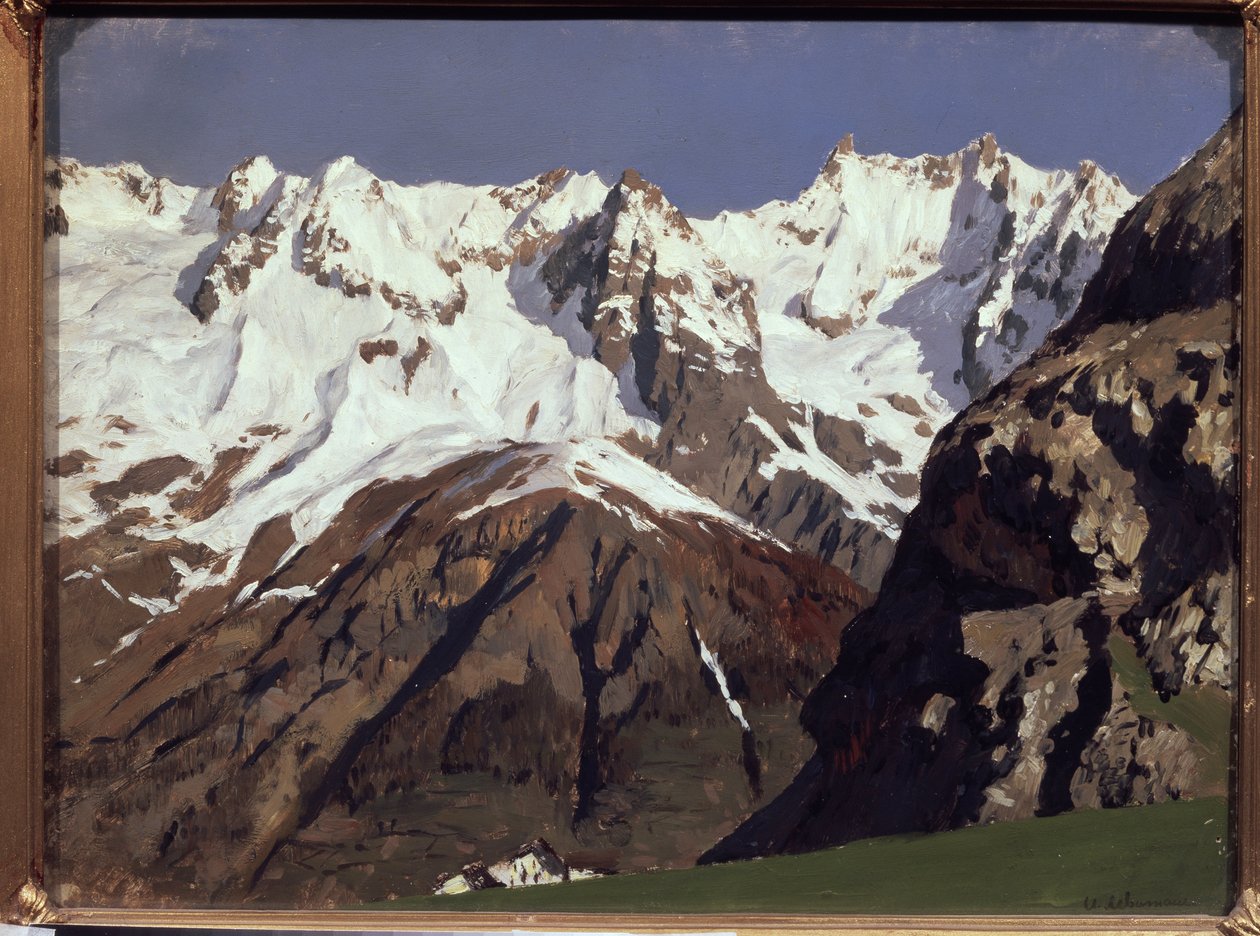 A Mont Blanc hegység. Isaac (Isaac) Iljics Levitan (1860-1900) festménye, olaj, vászon alkotó: Isaak Ilyich Levitan