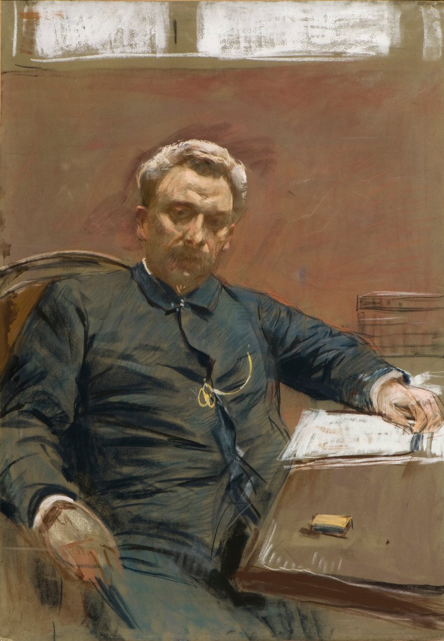 Alekszandr Pavlovics Lenszkij némafilmszínész portréja 1847-1908, 1890-es évek. alkotó: Isaak Ilyich Levitan