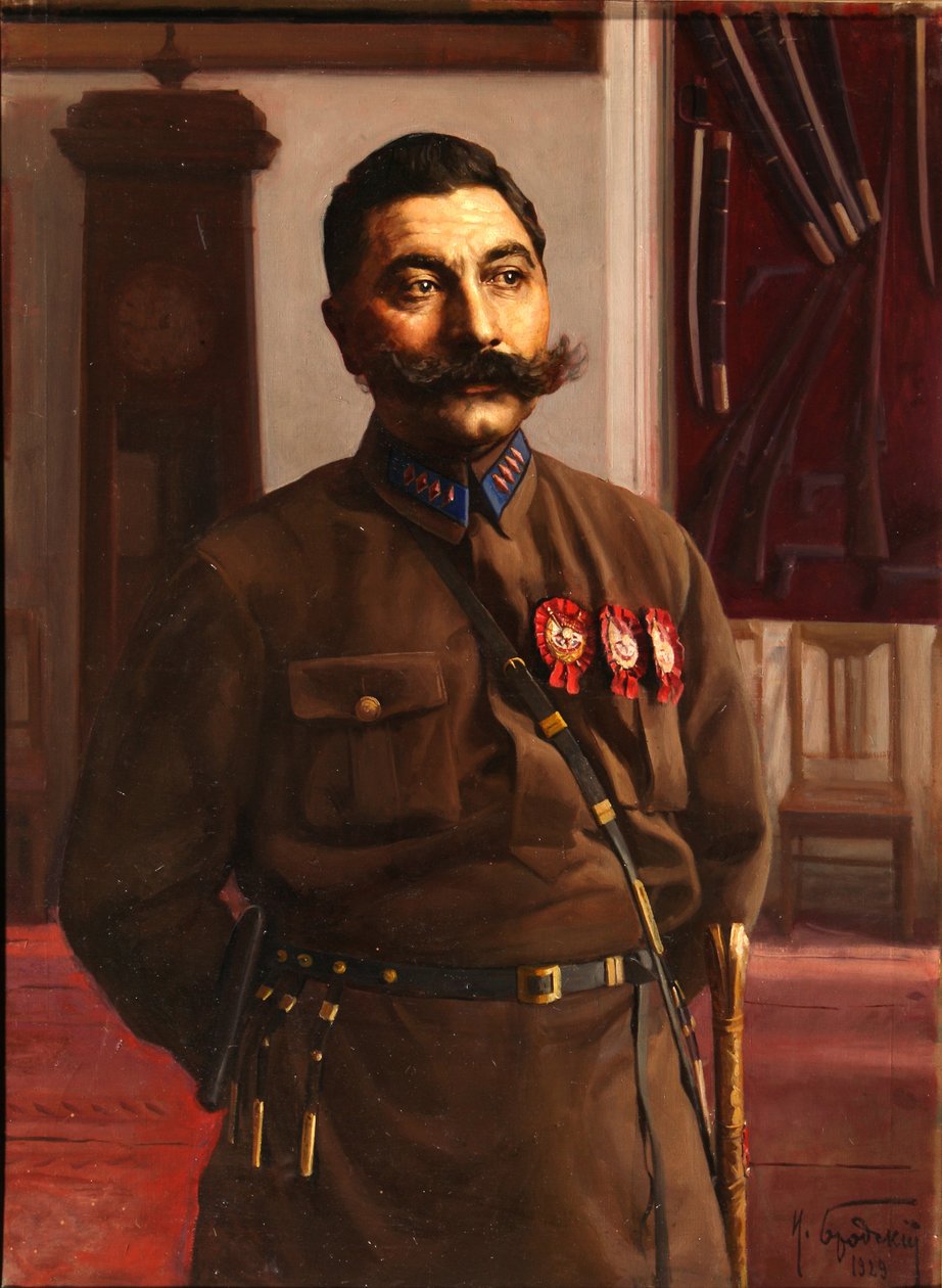 Szemjon Mihajlovics Budjonnij portréja 1883-1973, 1929 alkotó: Isaak Israilevich Brodsky
