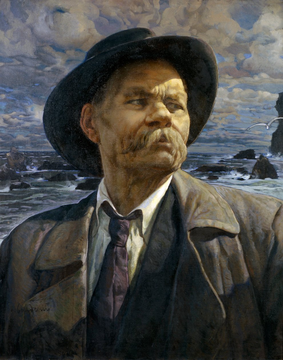 Maxim Gorkij szerző portréja 1868-1939, 1936 alkotó: Isaak Israilevich Brodsky