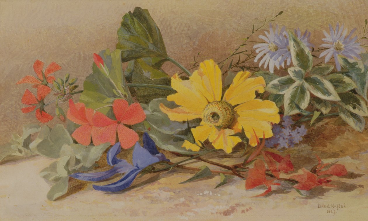 Csendélet – vegyes virágok, 1867 alkotó: Isabel Oakley Naftel