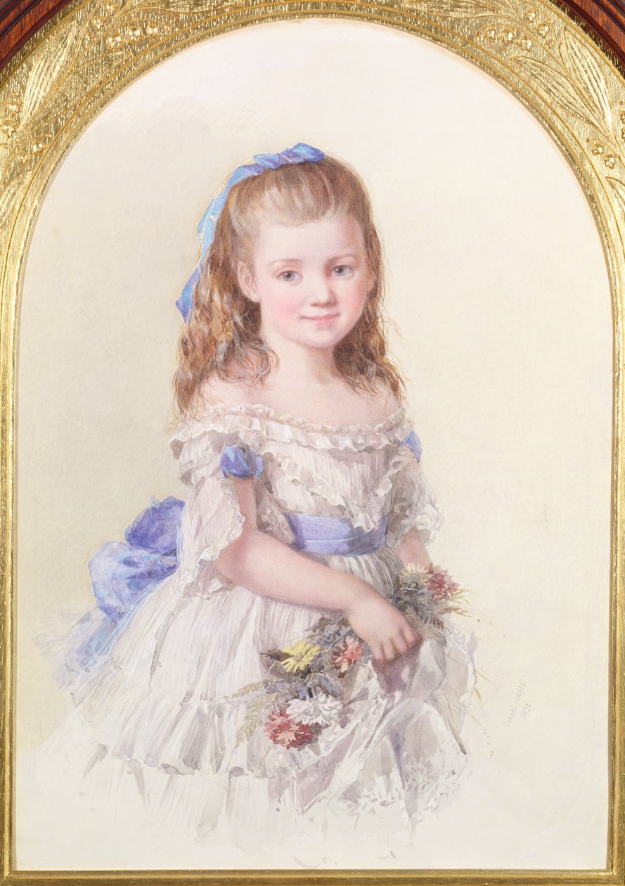 Winifred Mary Bombass portréja, tíz éves, 1872 alkotó: Isabel Oakley Naftel