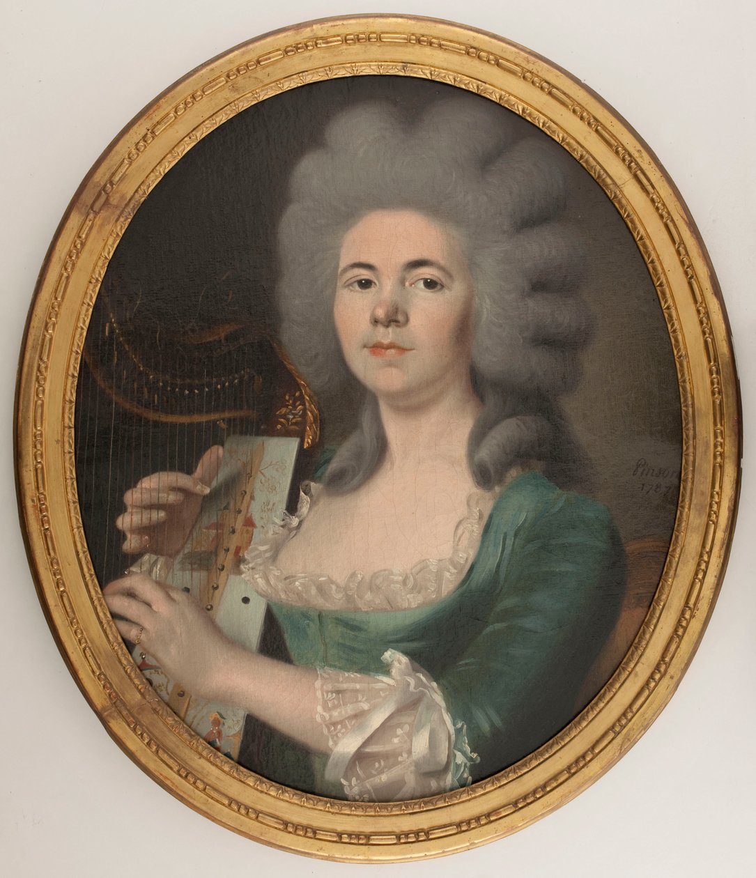 A portré feltehetően Rosalie Dugazon (1755-1821) énekesnő (olaj, vászon) alkotó: Isabelle Pinson