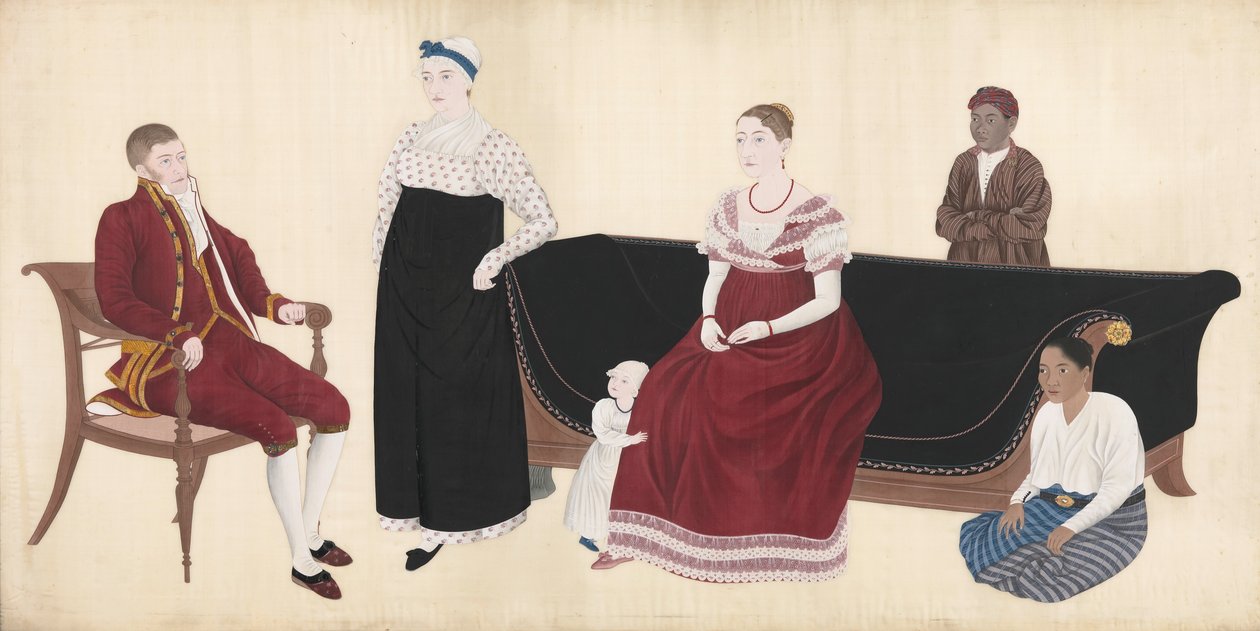 A kakas Blomhoff család portréja alkotó: Ishizaki Yūshi