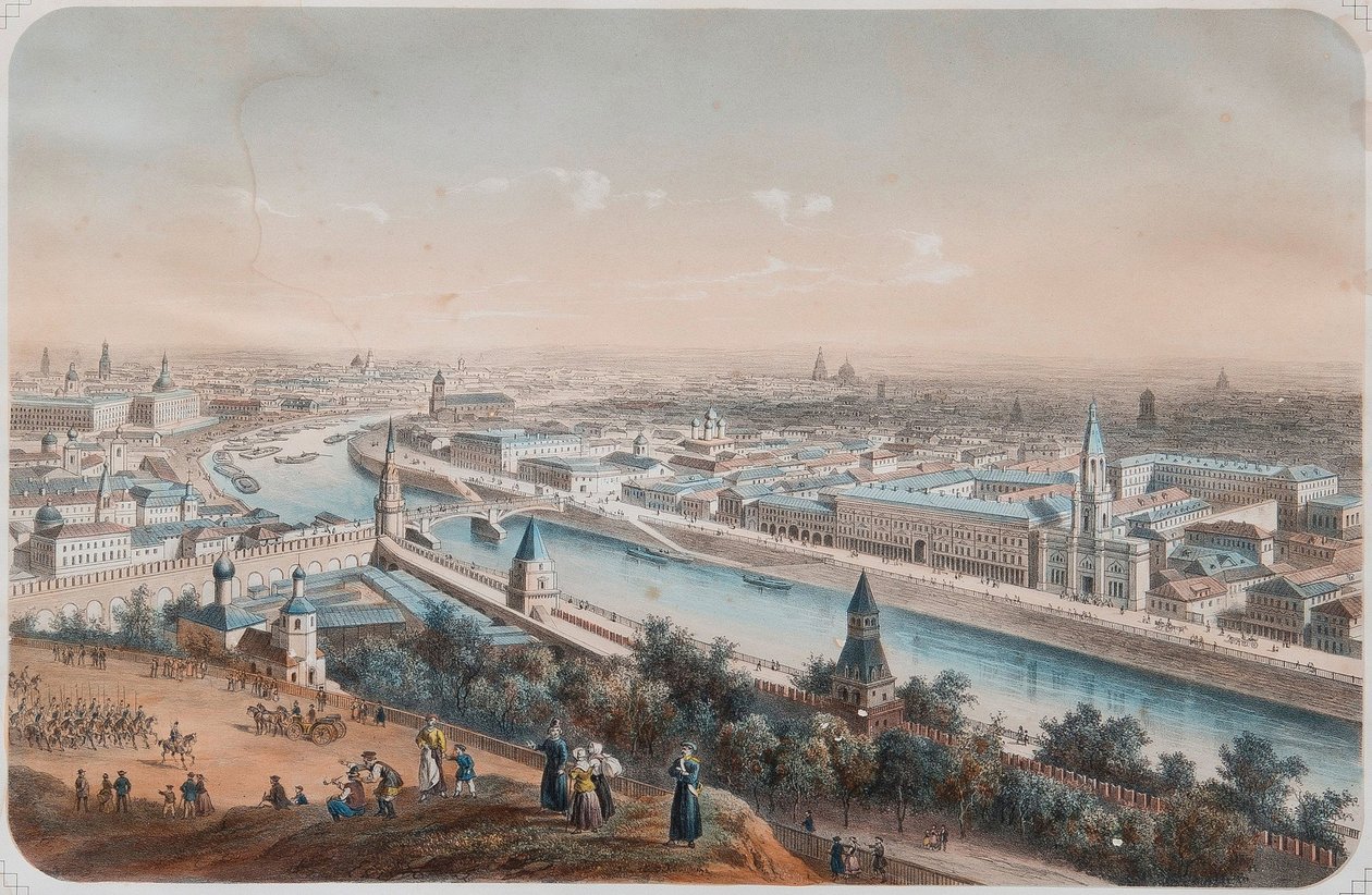 Panorámás kilátás Moszkvára, 1820-as évek alkotó: Isidore Laurent Deroy