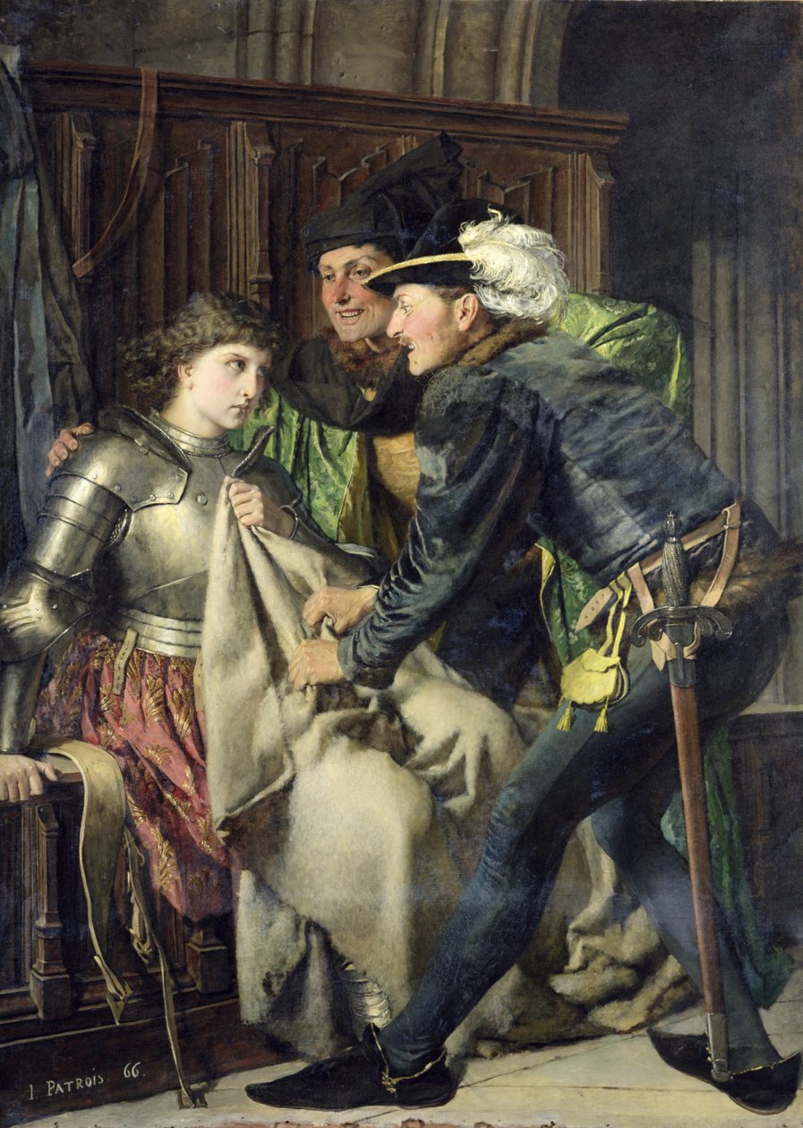 Jeanne of Arc (1412-31) Megsértették a börtönben, 1866 alkotó: Isidore Patrois