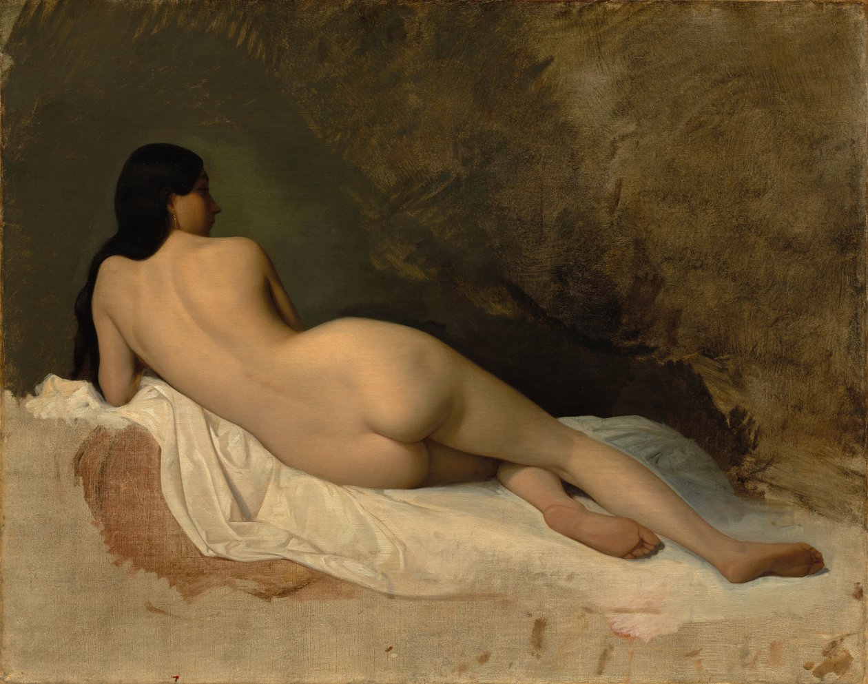 Tanulmány egy fekvő aktról, c. 1841. alkotó: Isidore Pils