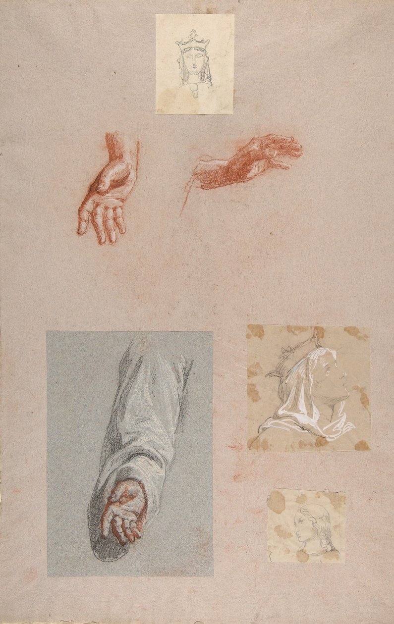 a. Szent Remi kezei alsó regiszter, szül. Szent Clotilde felső anyakönyvvezetője..., 19. század alkotó: Isidore Pils