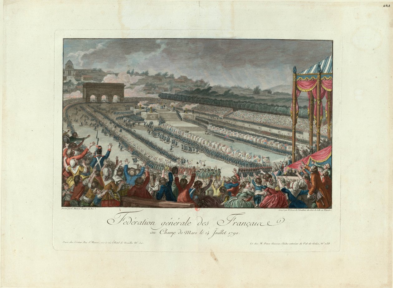 A Szövetség Fesztiválja Champ de Mars-ban 1790. július 14-én. alkotó: Isidore Stanislas Helman
