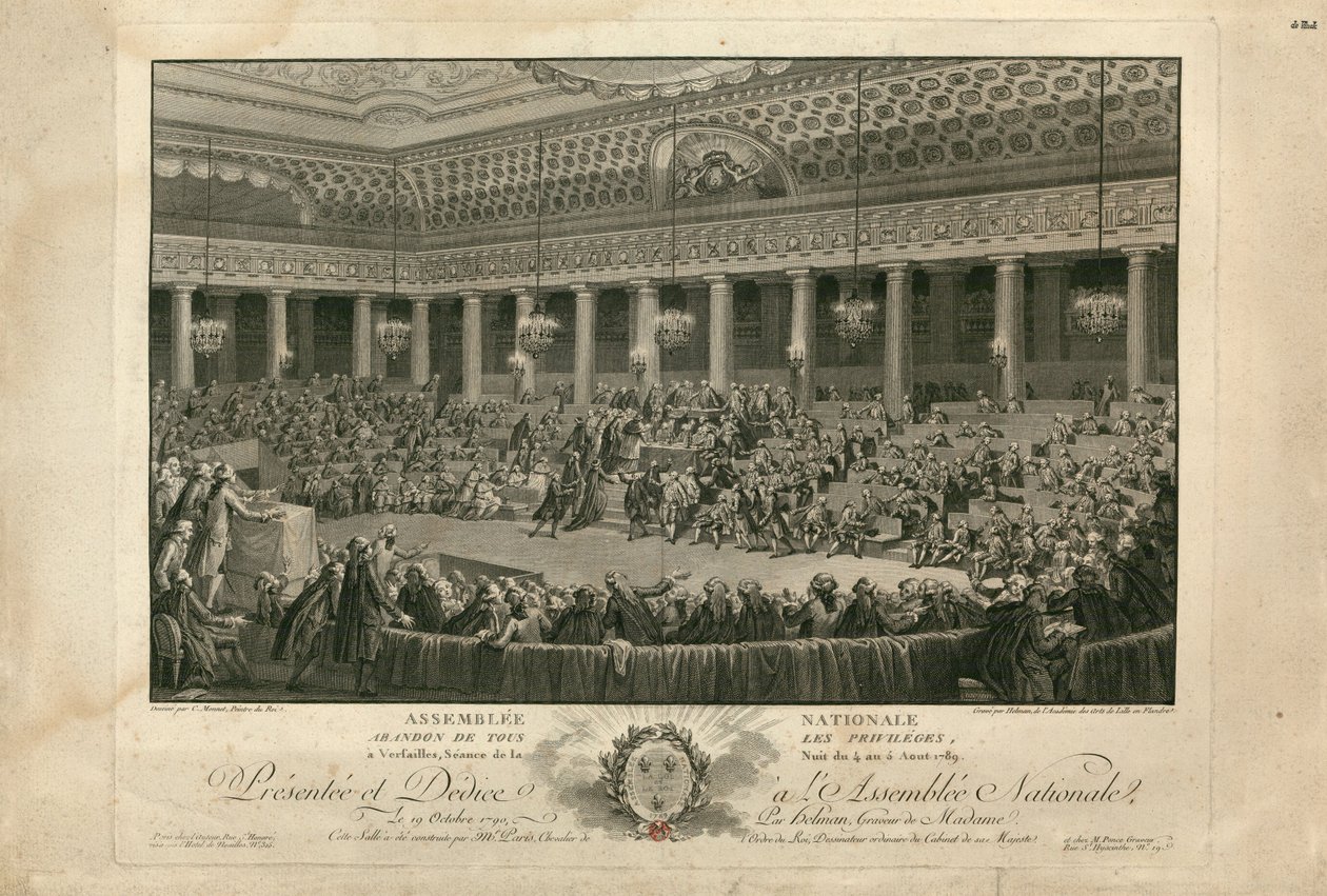 1789. augusztus 4-i éjszaka az Országgyűlésben, 1790. alkotó: Isidore Stanislas Helman