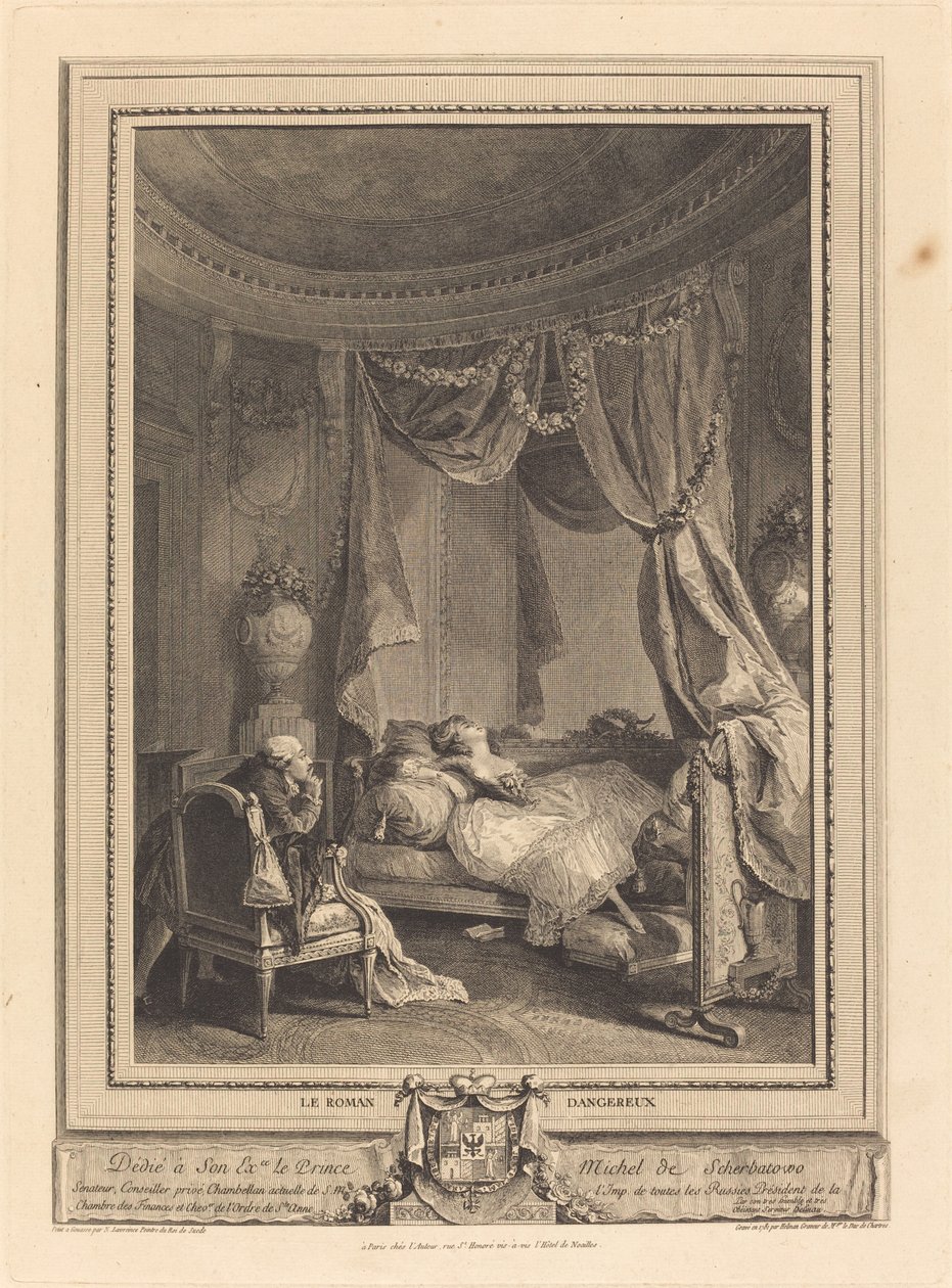 A veszélyes regény alkotó: Isidore Stanislas Helman after Nicolas Lavreince