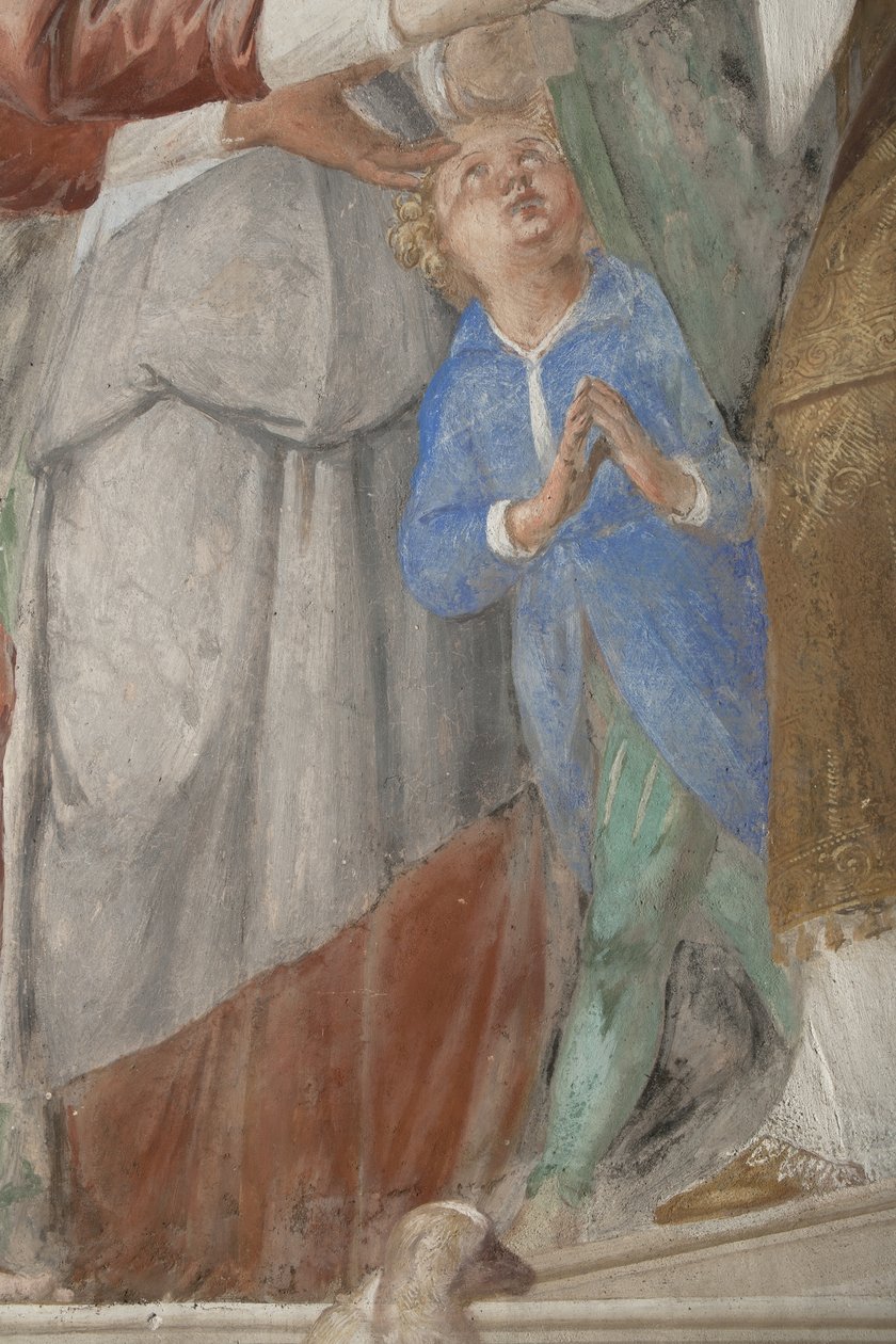 Gyermek, részlet a Jézus bemutatása a templomban, 1623-34 alkotó: Isidoro Bianchi