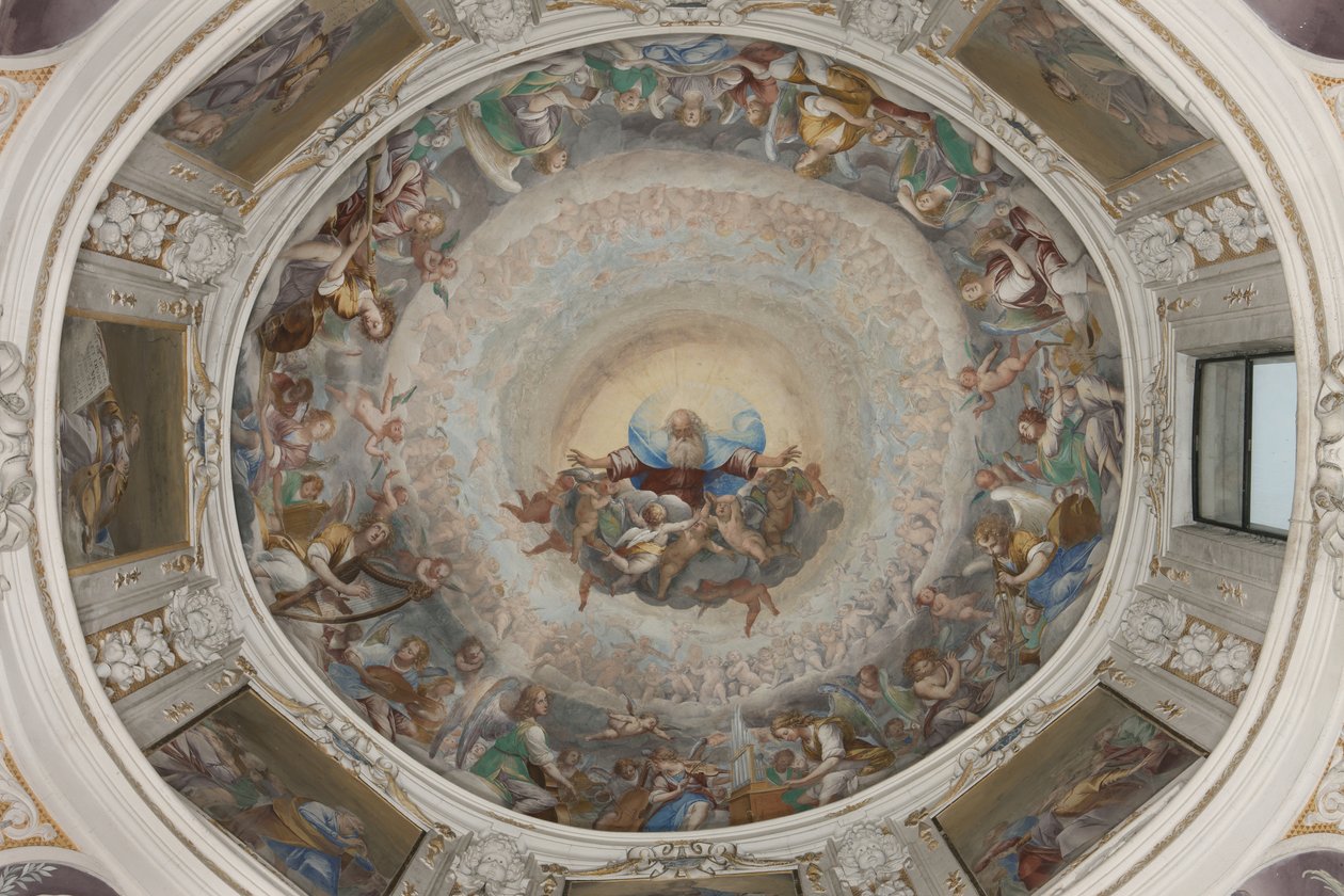 Paradicsom az örökkévaló Atyával, 1623-34 körül (freskó) (3496185 részlet) alkotó: Isidoro Bianchi