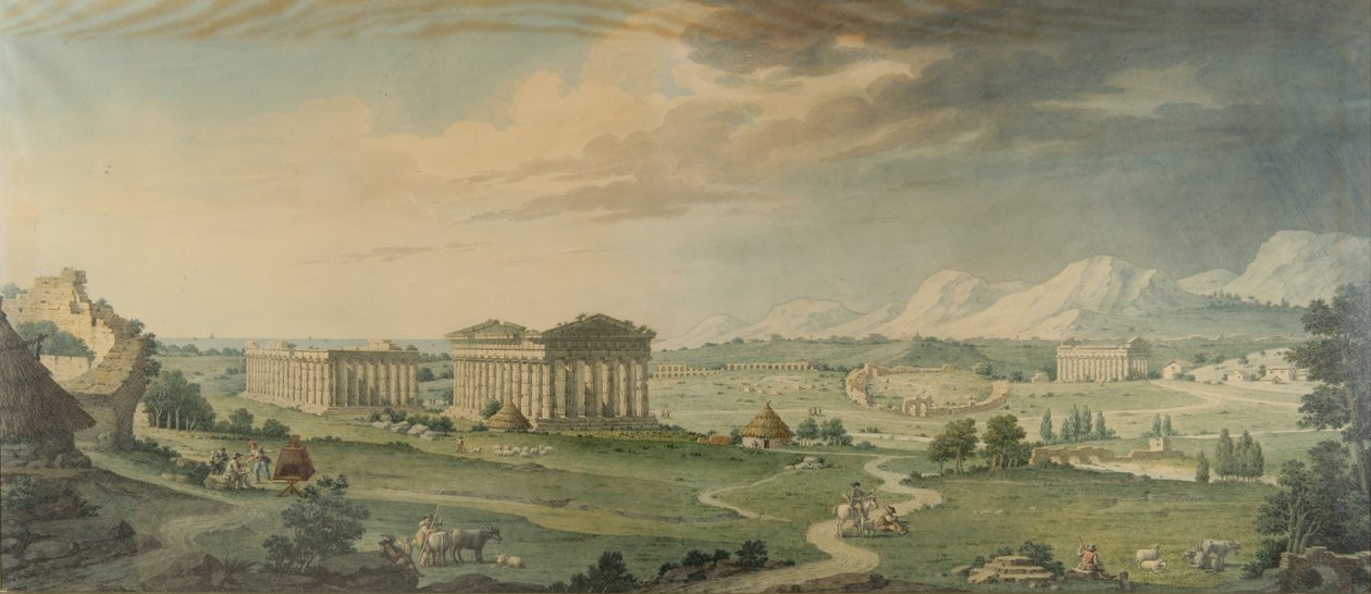 Paestum kilátása alkotó: Isidro González Velázquez