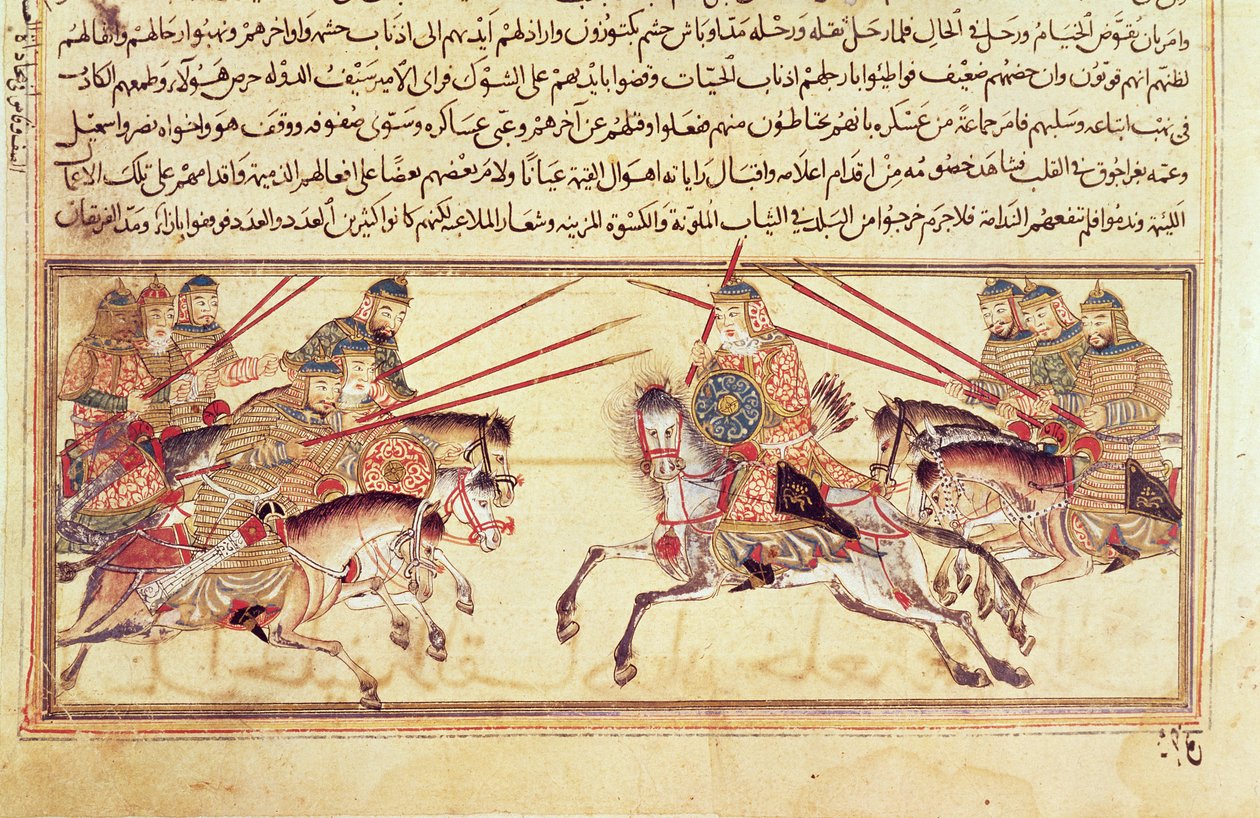 Csata mongol törzsek között, valószínűleg Rashid al-Din "Jami