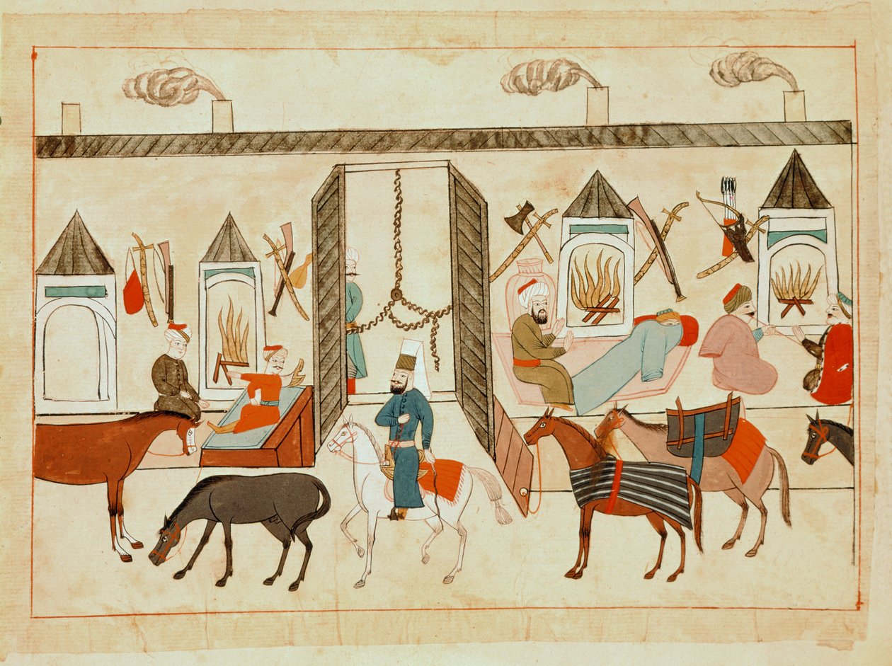 Ms 1671 Az isztambuli szultáni palota belseje, 1580 körül alkotó: Islamic School