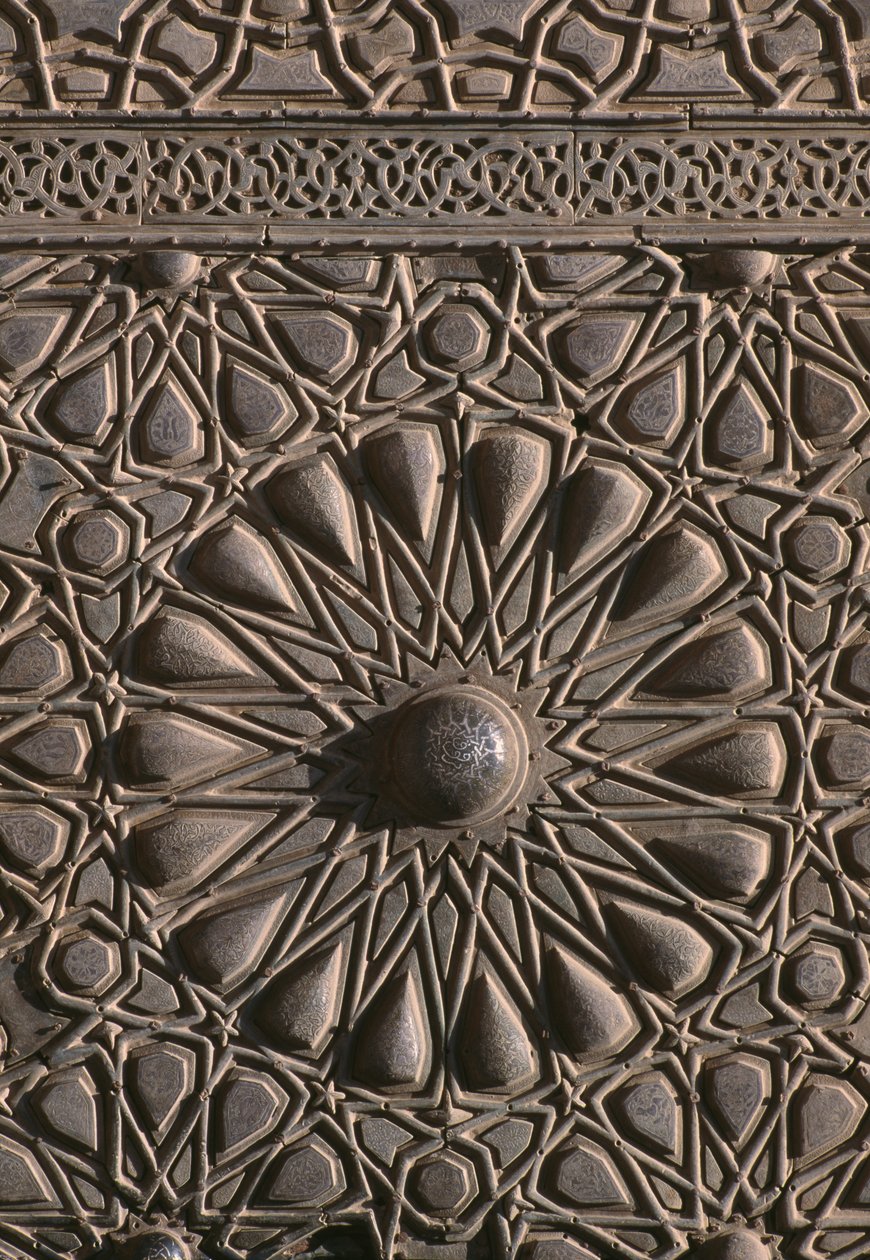 Al-Zahir Barquq szultán medreszájának ajtaja, részlet (fa) alkotó: Islamic School