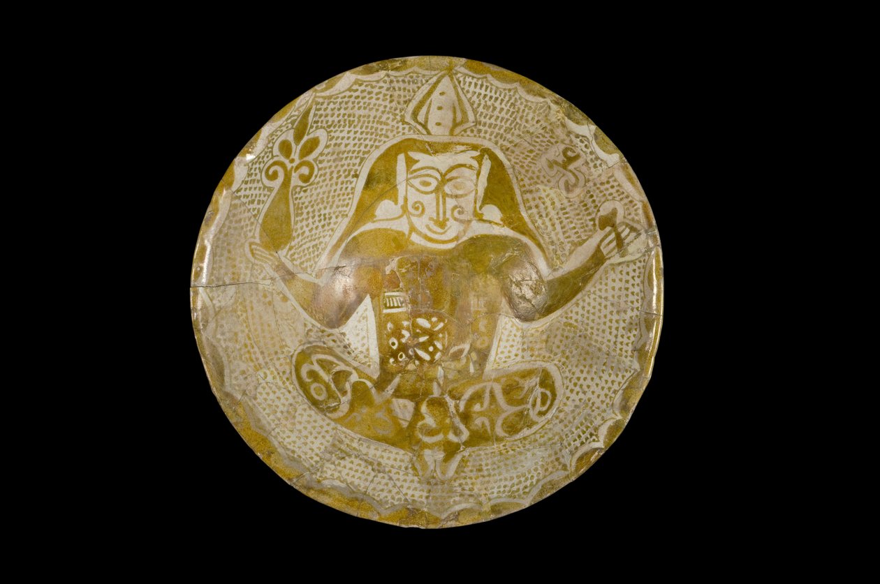 Csillogó tál, Irak, Abbászida-korszak, 9. század (máz feletti csillogású cserépedény) alkotó: Islamic School