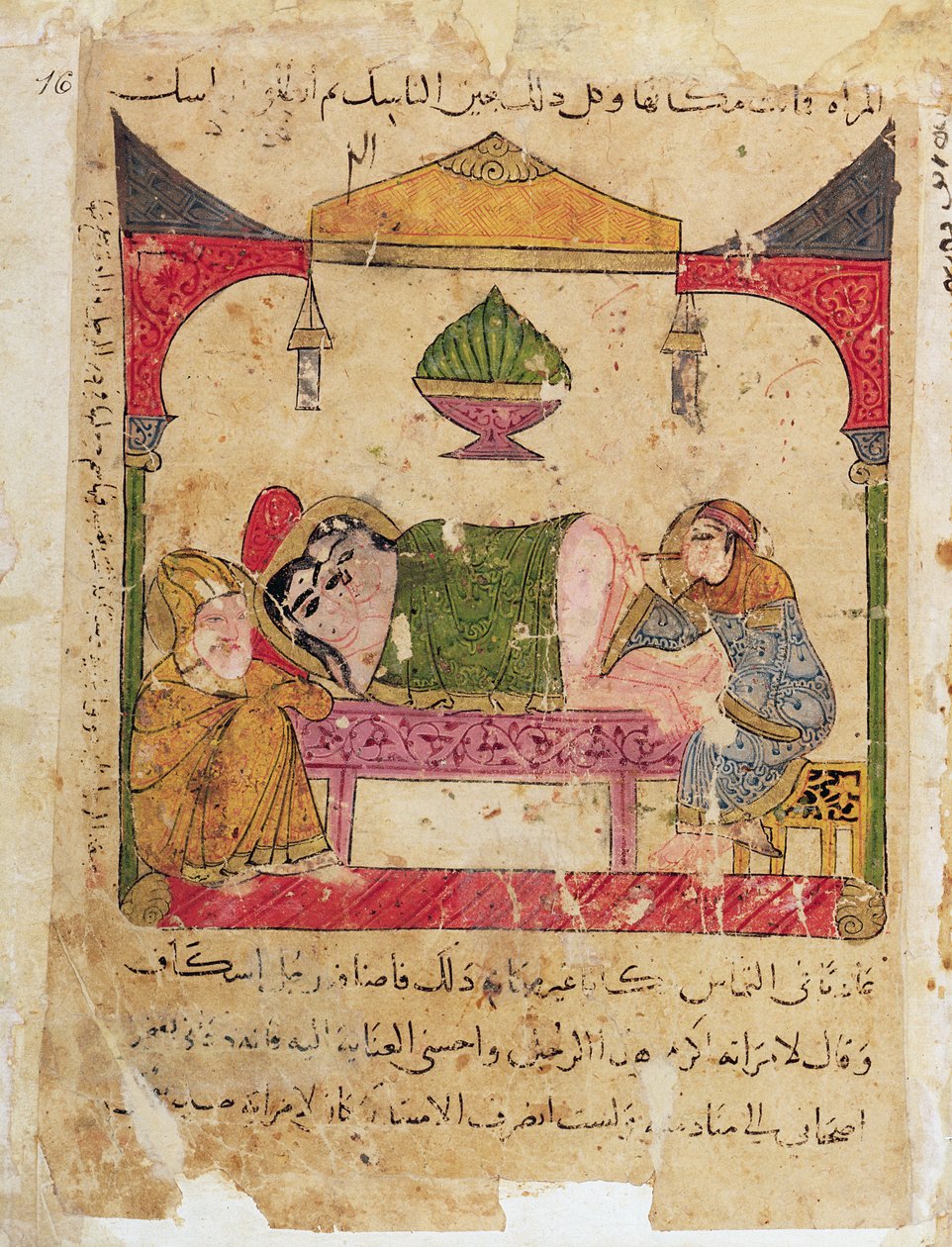 Ms Arabe 3467 Orvosi vizsgálat, Kalila és Dimna könyvéből alkotó: Islamic School