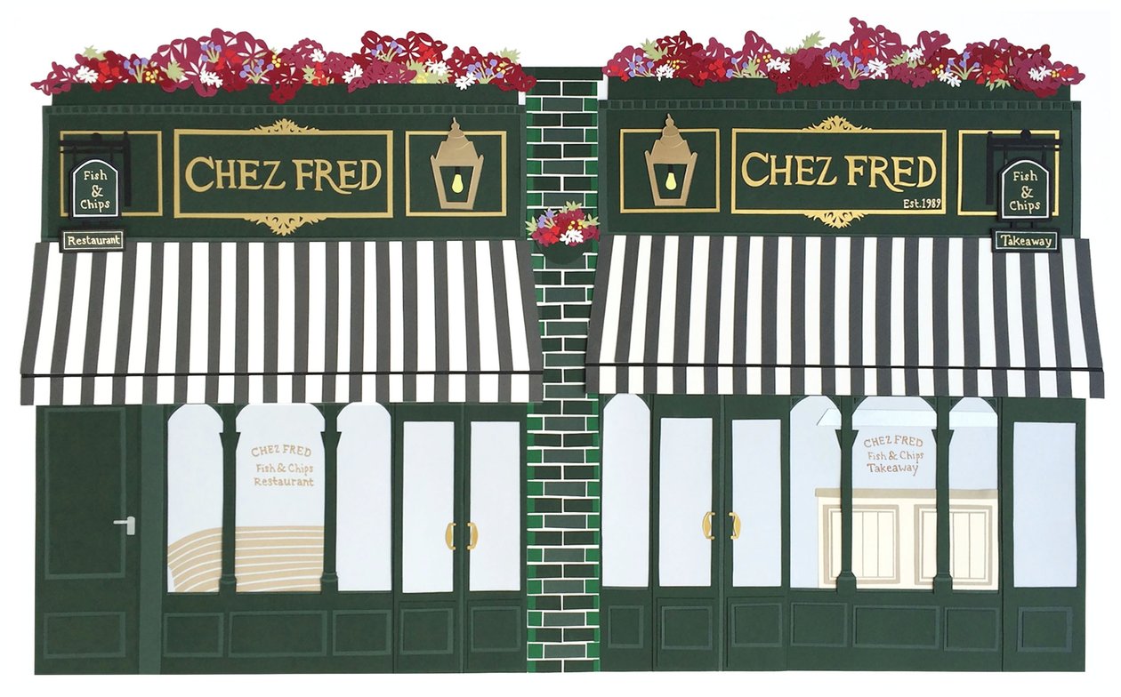 Chez Fred, 2016 papír alkotó: Isobel Barber