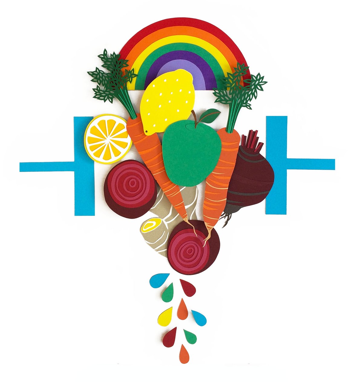 Eat the Rainbow, 2016, papír alkotó: Isobel Barber