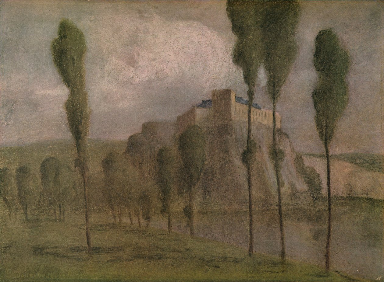 "Egy északi kastély", 1900 körül alkotó: Isobelle Ann Dods Withers