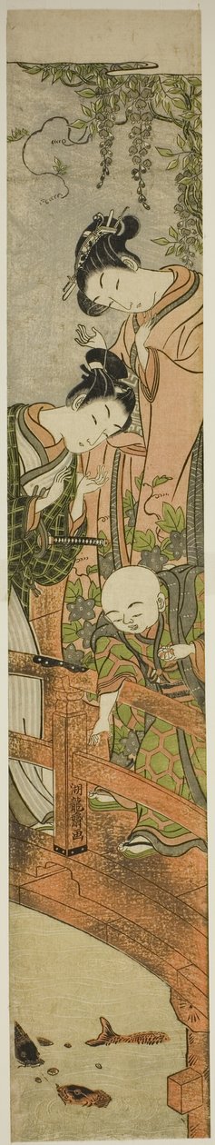 A ponty etetése Kameidóban alkotó: Isoda Koryusai