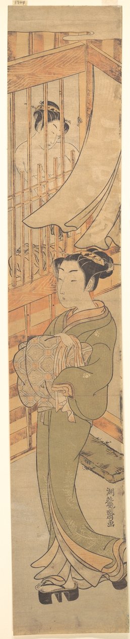 Im Yoshiwara-Viertel alkotó: Isoda Koryusai