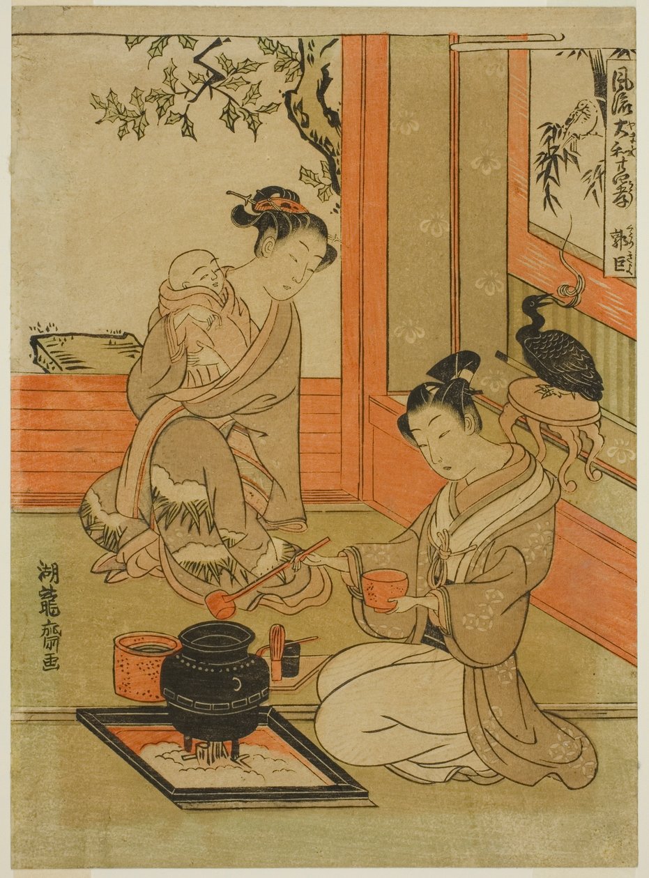 Kakkyo (kínaiul: Guo Ju), a "A gyermeki jámborság huszonnégy példaképének divatos japán változatai (Furyu Yamato nijushiko)" sorozatból. alkotó: Isoda Koryusai