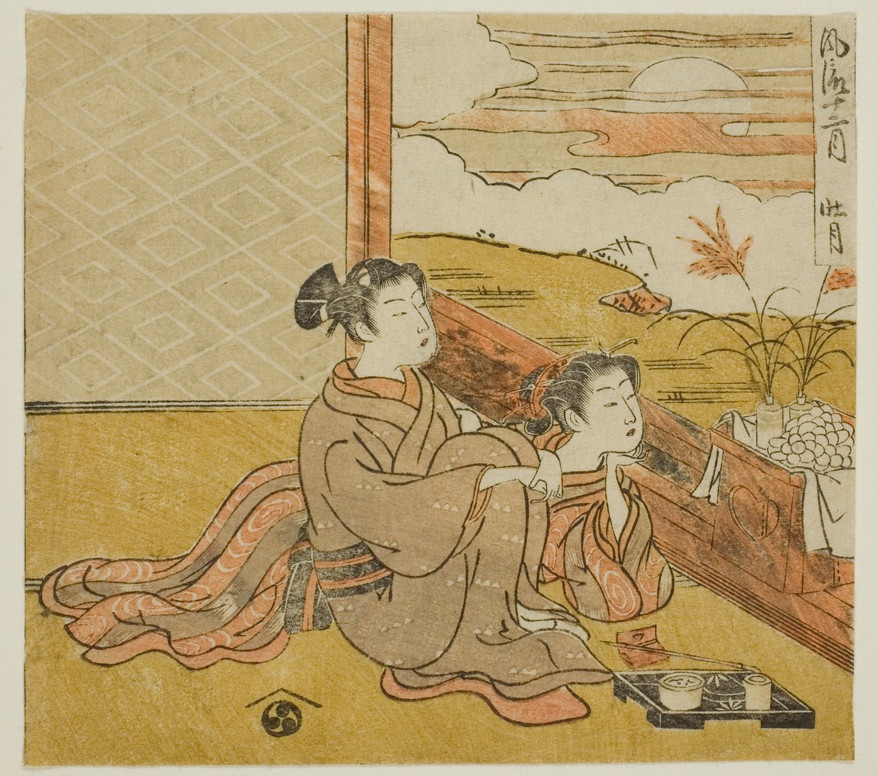 A nyolcadik hónap (Sogetsu), a "Divatos tizenkét hónap (Furyu juni tsuki)" sorozatból alkotó: Isoda Koryusai