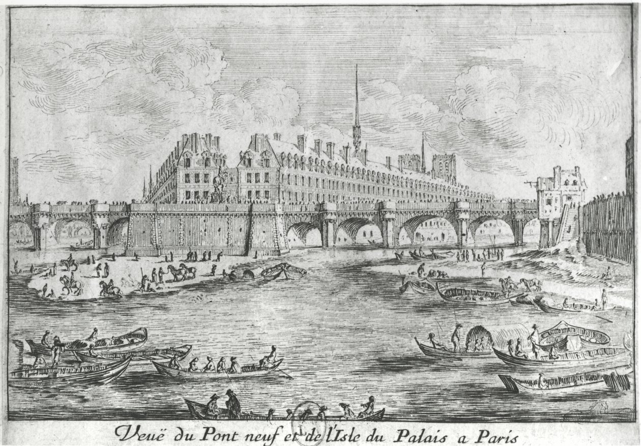 Kilátás a Pont Neuf-ra és az Isle du Palais-ra, Párizs alkotó: Israël Silvestre the Younger