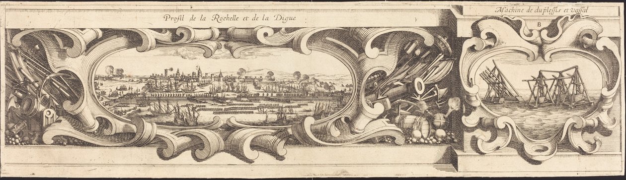 La Rochelle ostroma [16/16. tábla; a készlet tartalma: 1952.8.97-112] alkotó: Israel Henriet or Abraham Bosse after Jacques Callot