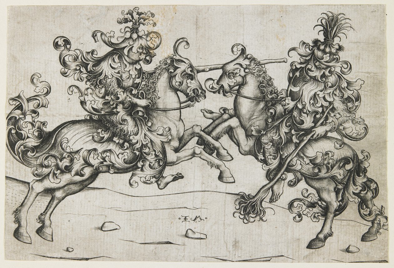 Két vadember tornája, c. 1480 alkotó: Israhel van Meckenem the younger