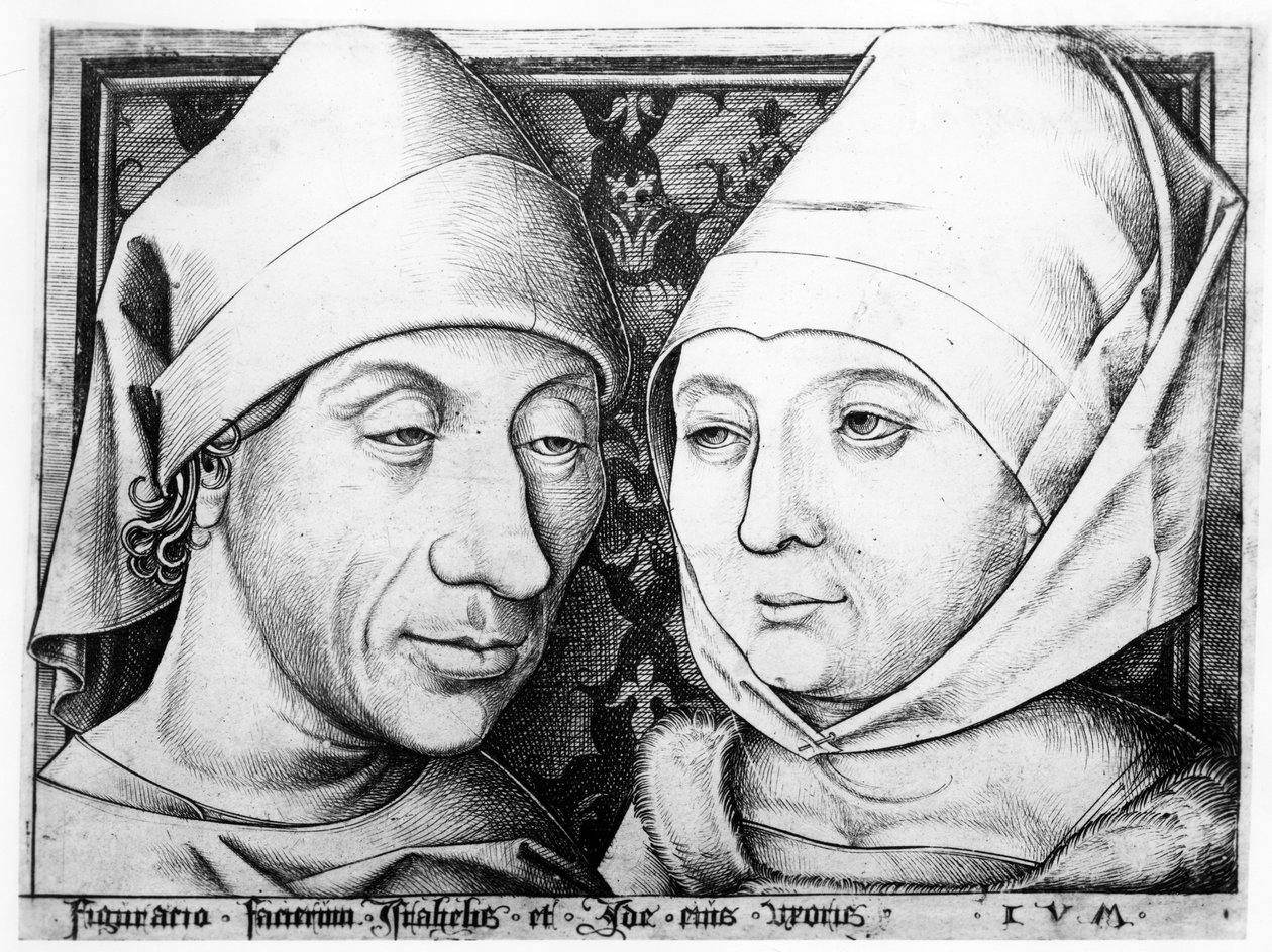 Israhel van Meckenem és felesége, Ida portréja, 1490 körül alkotó: Israhel van Meckenem the younger