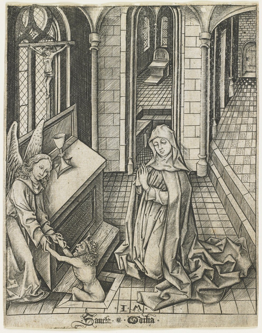 Szent Ottília, c. 1475-1480 alkotó: Israhel van Meckenem the younger