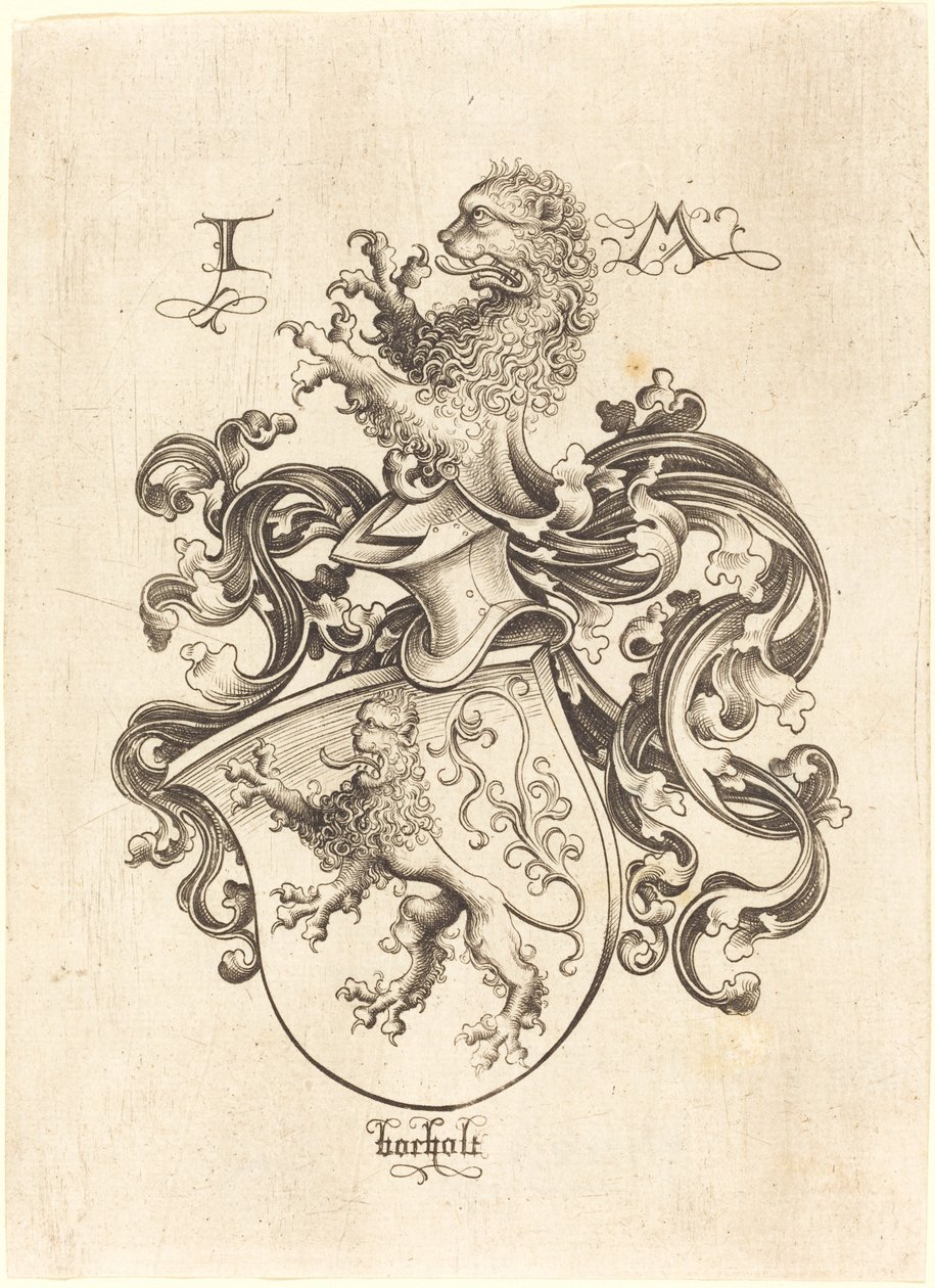 Oroszlános címer, c. 14801490. alkotó: Israhel van Meckenem