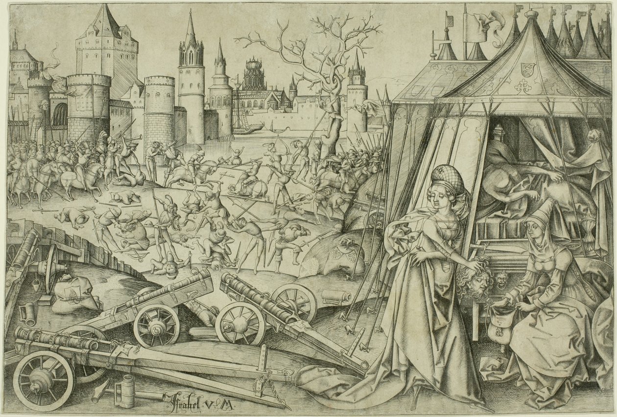 Judit, 1495 körül alkotó: Israhel van Meckenem