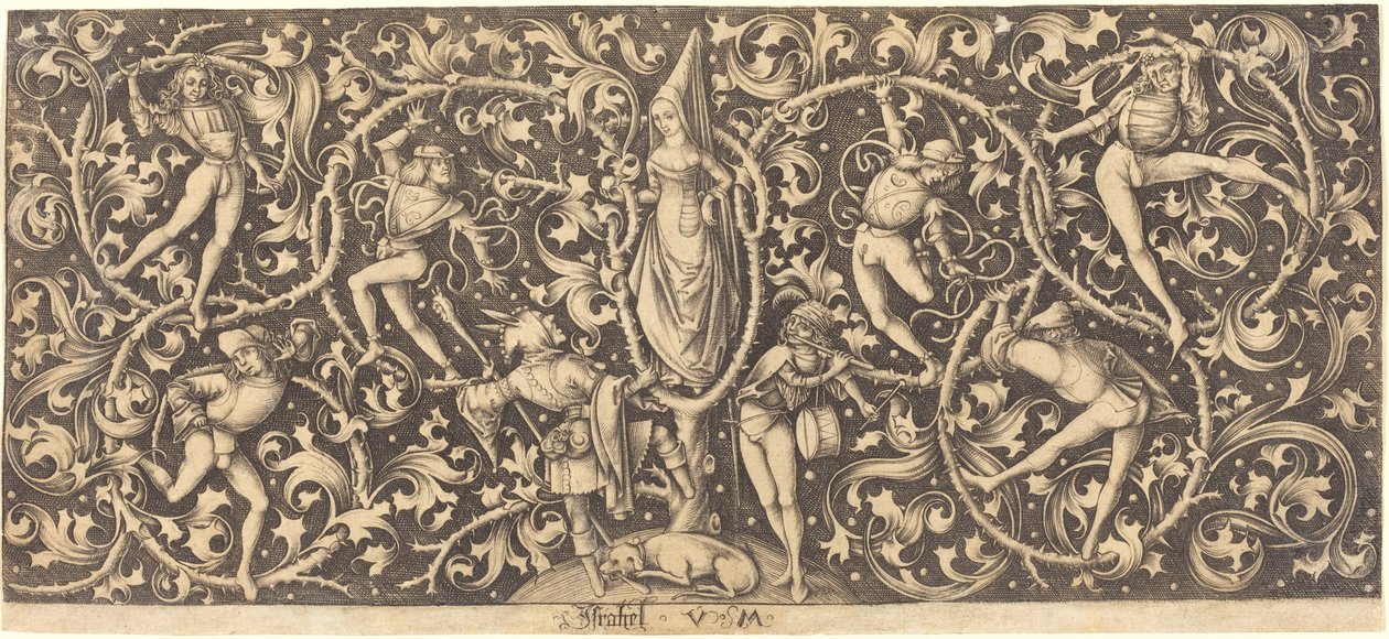 Dísz Morris táncosokkal, c. 14901500. alkotó: Israhel van Meckenem