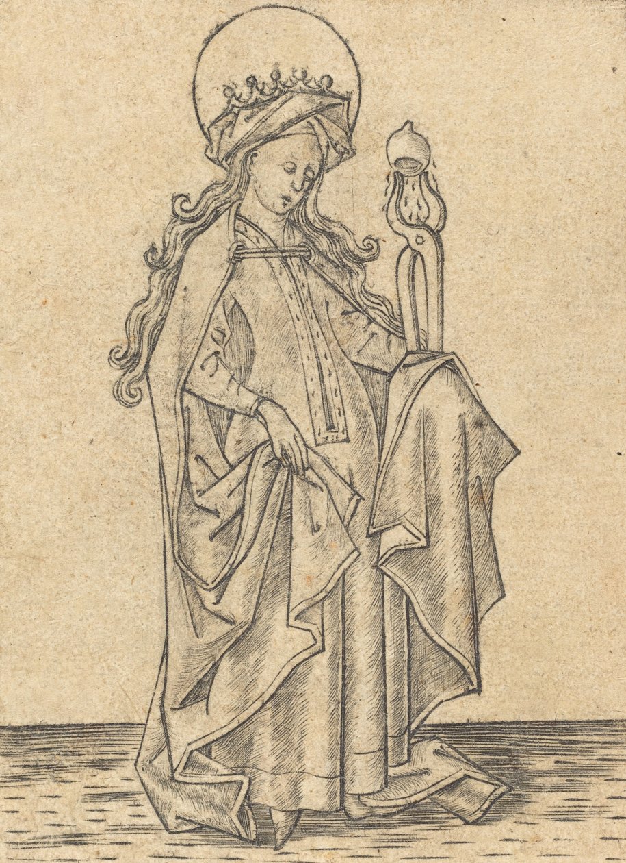 Szent Agáta, c. 1465. alkotó: Israhel van Meckenem