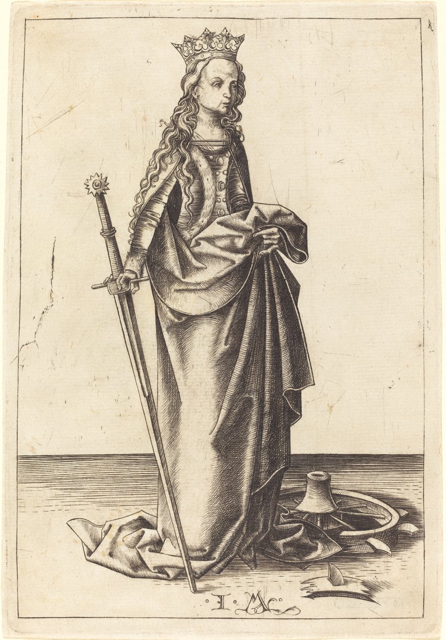 Szent Katalin, c. 14801490. alkotó: Israhel van Meckenem