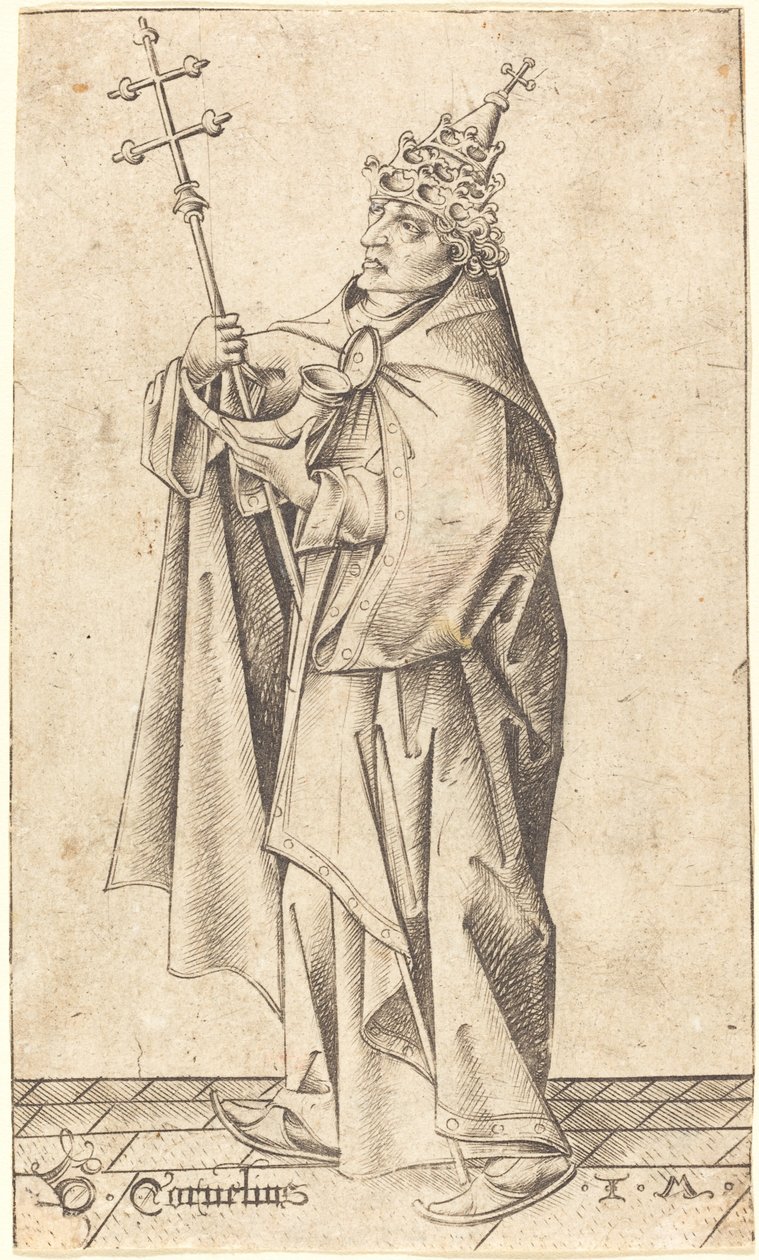 Szent Kornél, c. 1470. alkotó: Israhel van Meckenem