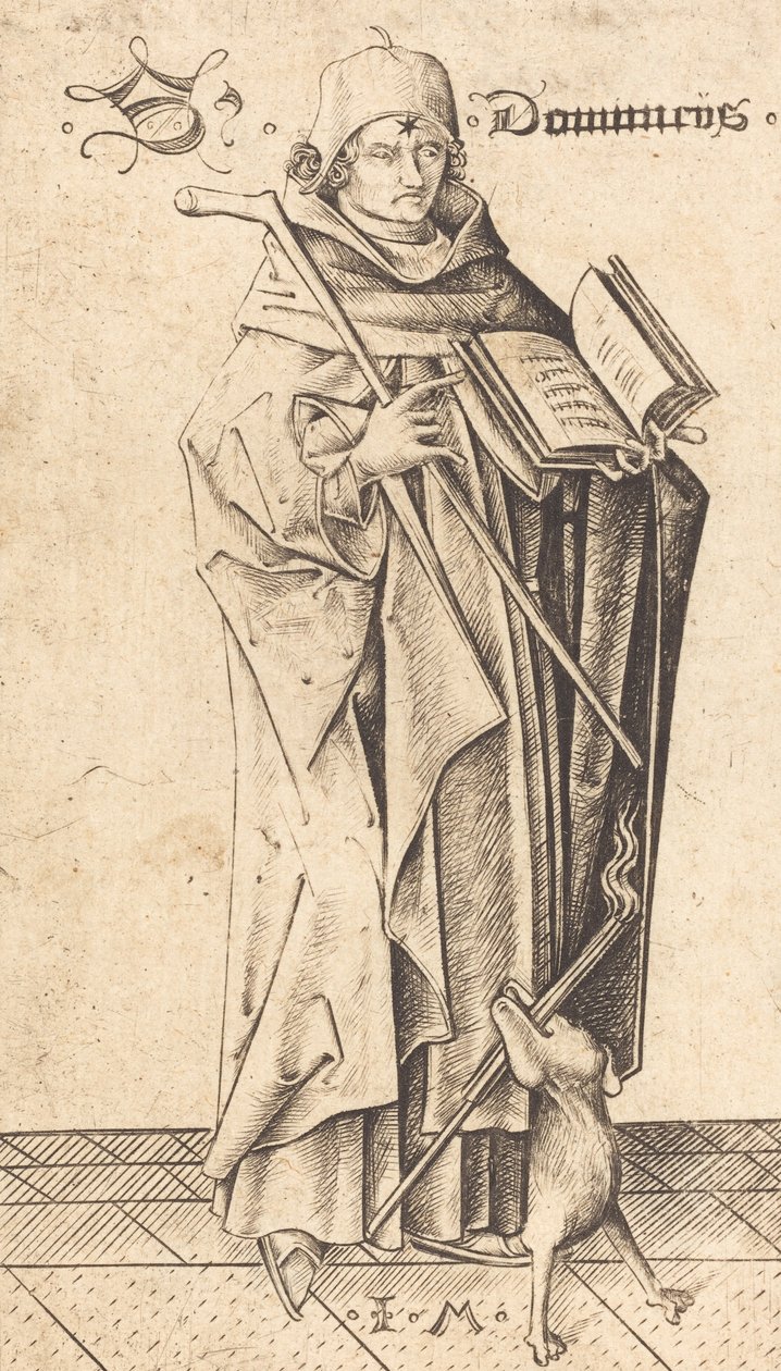 Szent Domonkos, c. 1470. alkotó: Israhel van Meckenem