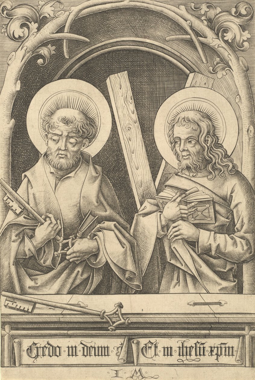 Szent Péter és András, c. 14801485. alkotó: Israhel van Meckenem