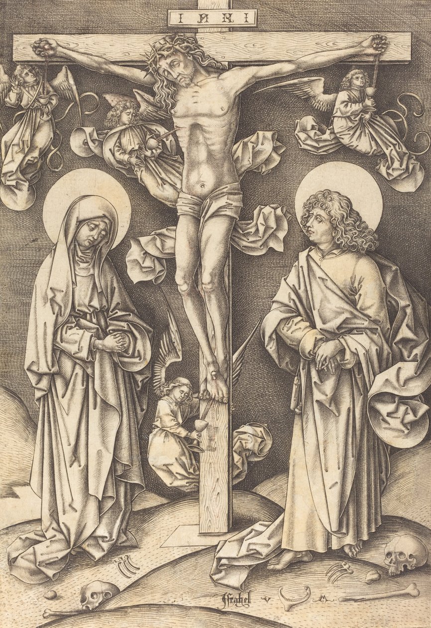 A keresztre feszítés, c. 14901500. alkotó: Israhel van Meckenem
