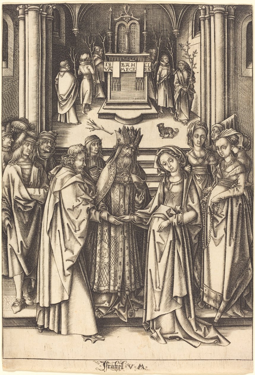 A Szűzanya házassága c. 14901500. alkotó: Israhel van Meckenem