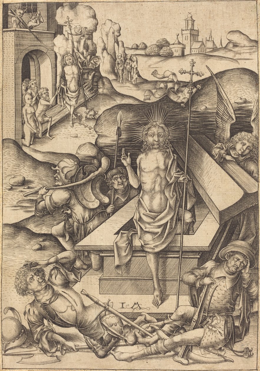 A feltámadás, c. 1480. alkotó: Israhel van Meckenem
