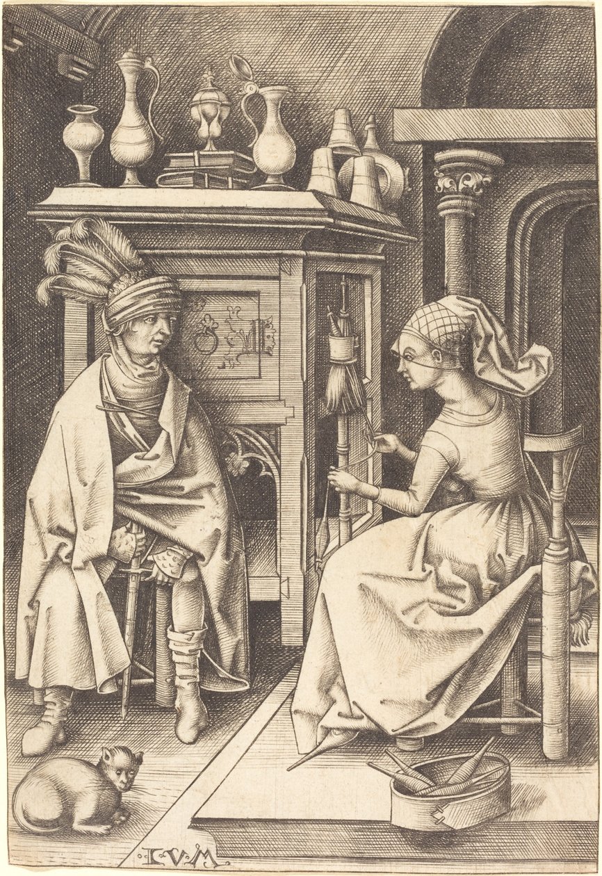 A Fonó látogatása c. 14951503. alkotó: Israhel van Meckenem
