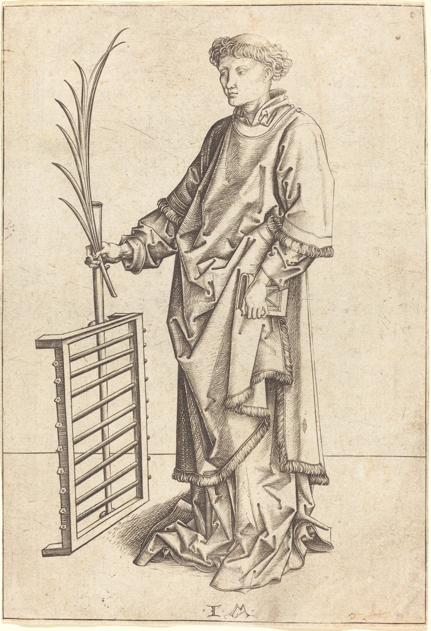 Szent Lőrinc alkotó: Israhel van Meckenem after Martin Schongauer